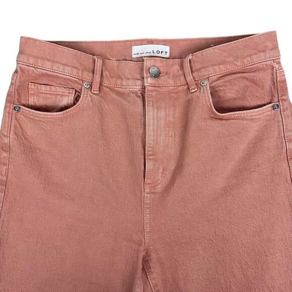 Loft The High Waist Straight Crop size 4 Pink Terracotta - Picture 4 of 8